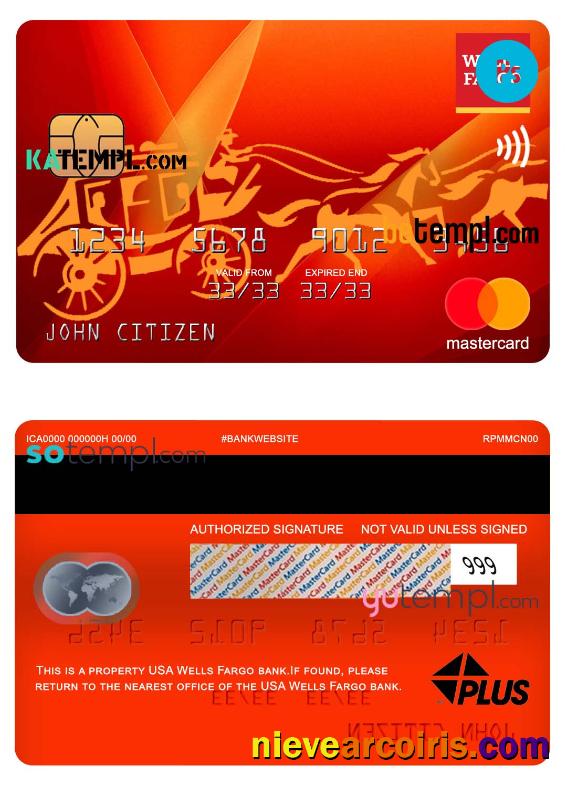 USA Wells Fargo bank mastercard
